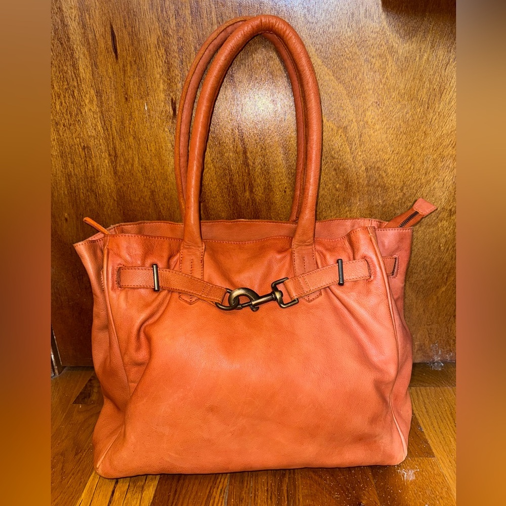 Rare Free People Work Tote 100% leather